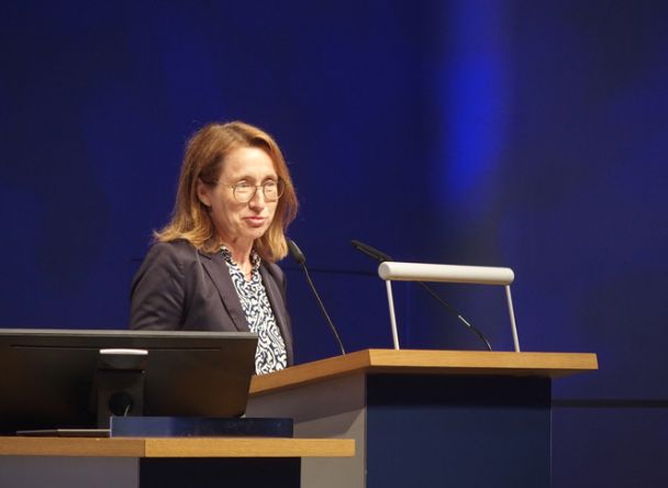 speaker on the stage